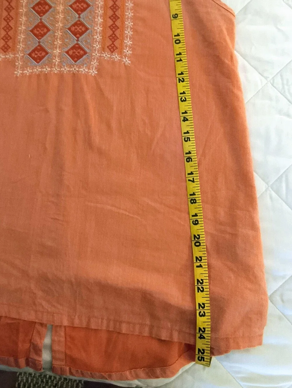 Michael Kors Embroidered Coral Sleeveless Tank